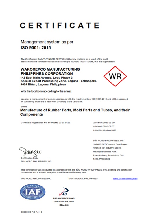 ISO 9001:2015 Certificate